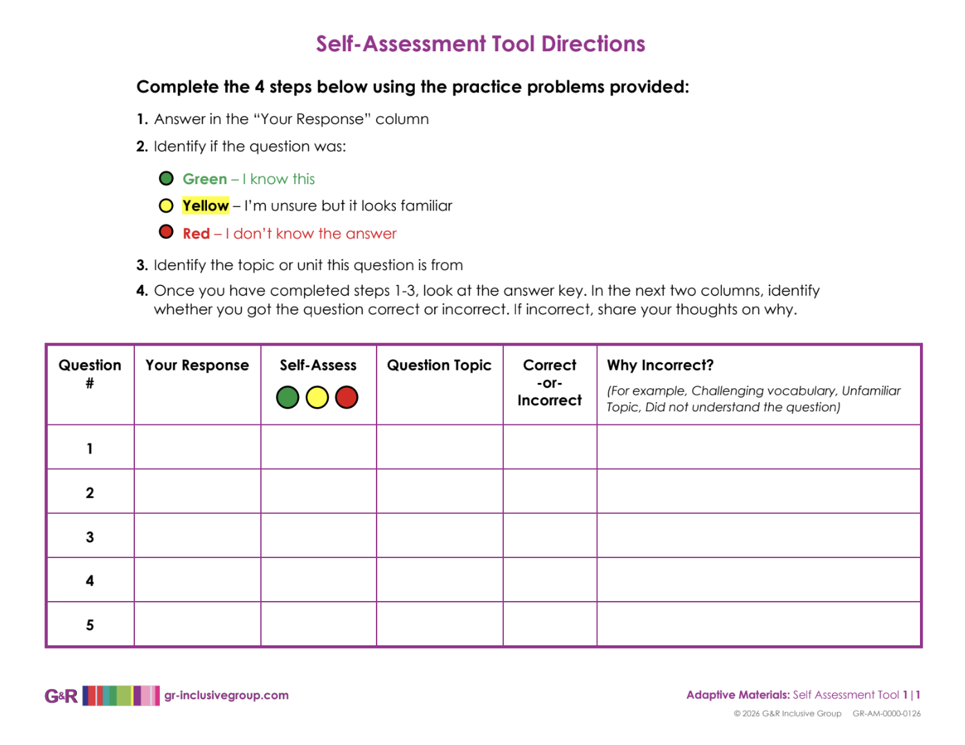 Self Access Tool