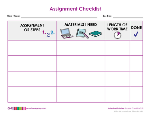 Sample Checklists